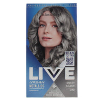 SCHWARZKOPF LIVE URBAN METALLICS PERMANENT HAIR DYE DUSTY SILVER U72