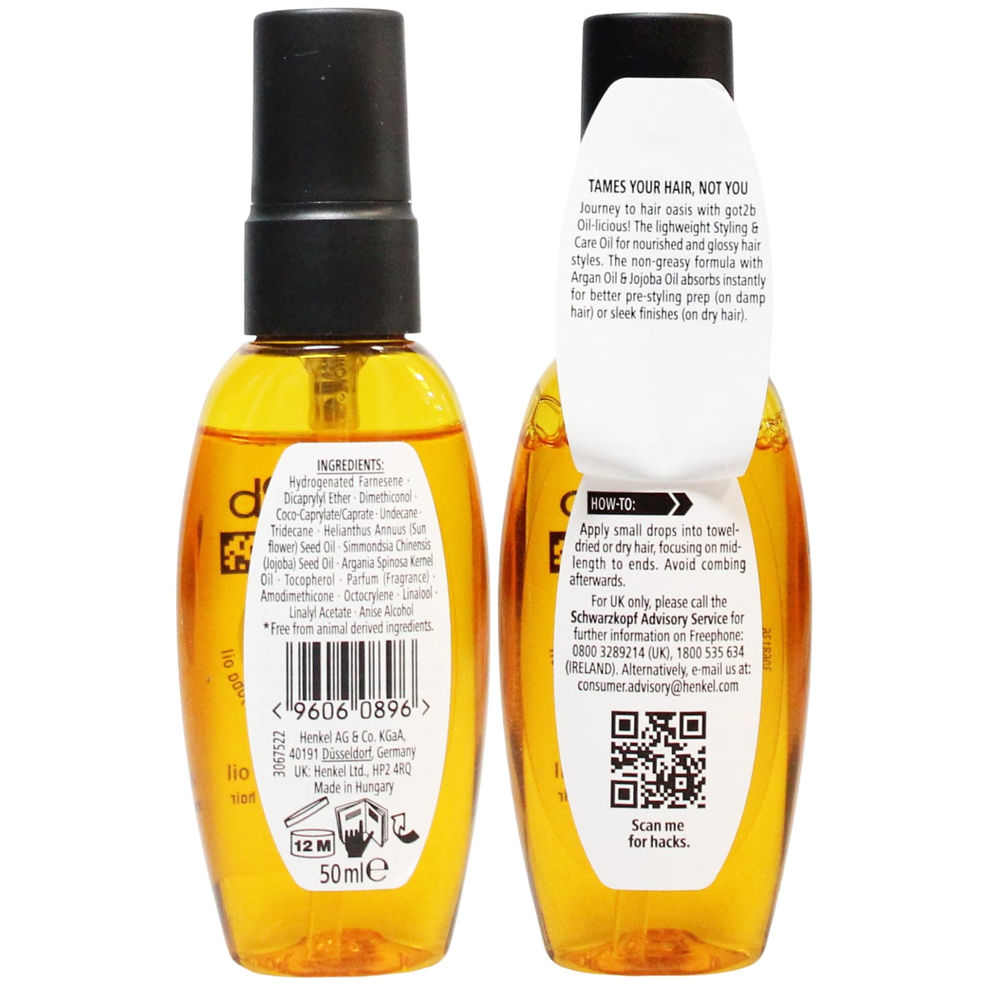 Schwarzkopf Got2b Oil-Licious 50ml Styling Oil Argan & Jojoba Oil