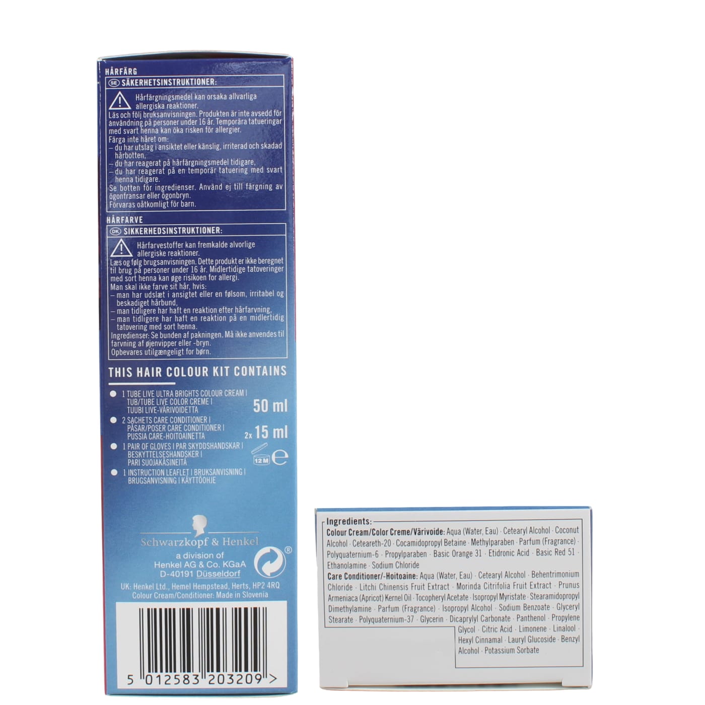 Schwarzkopf Live Ultra Brights Hair Dye Semi-Permanent Pillar Box Red 092