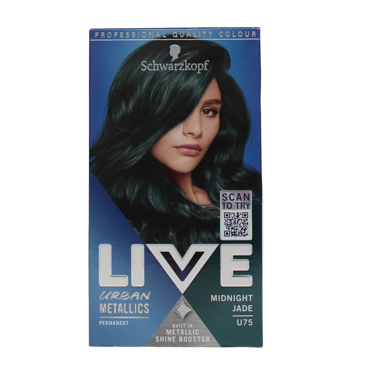 SCHWARZKOPF LIVE URBAN METALLICS PERMANENT HAIR DYE MIDNIGHT JADE U75