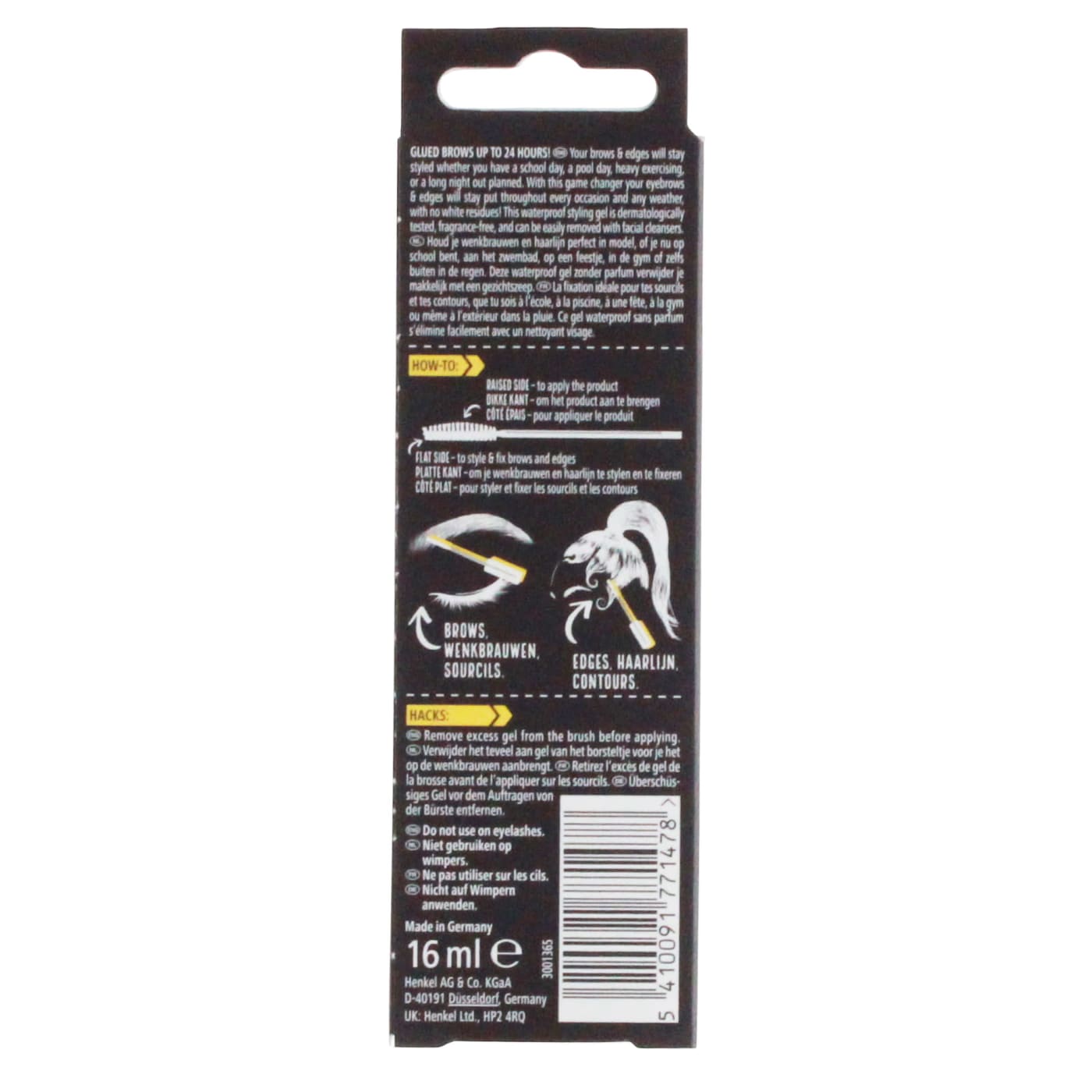 Schwarzkopf Got2b 16ml Glued 2in1 Waterproof Brow Gel