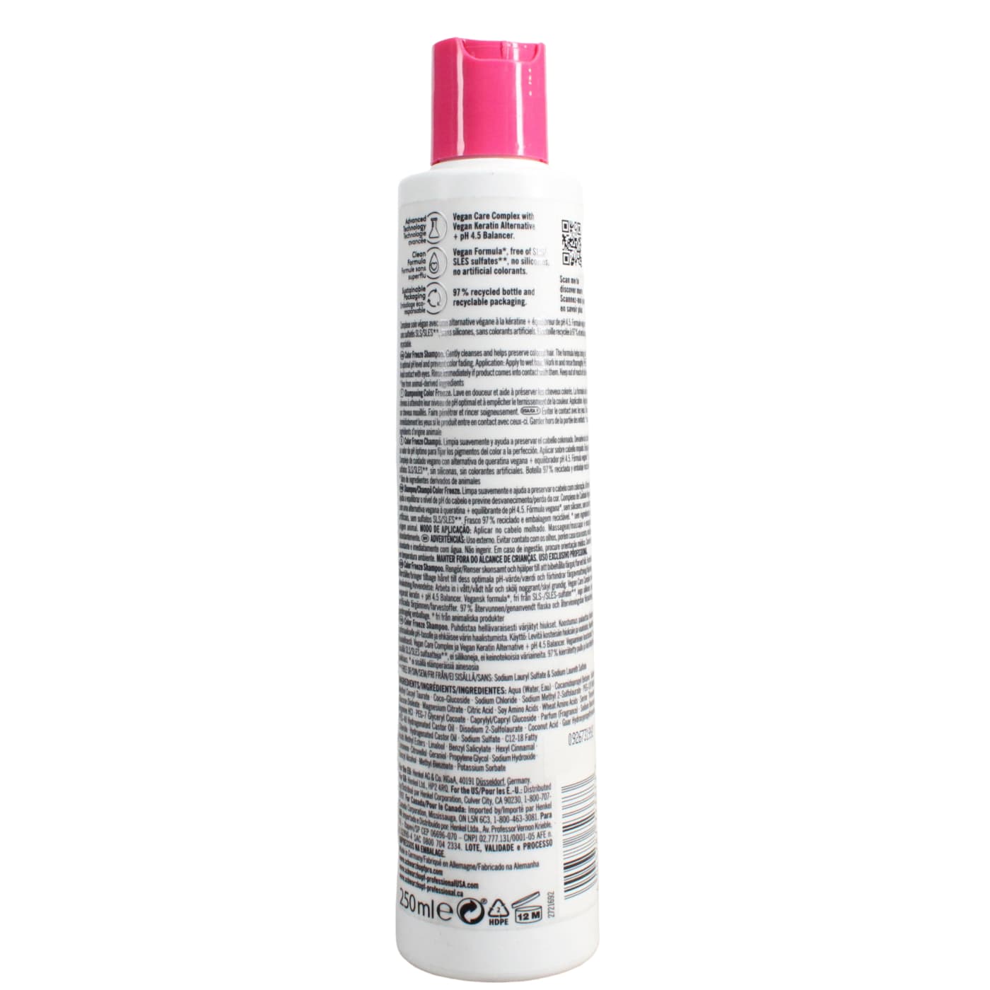 SCHWARZKOPF BONA 250ML S/POO COLOR FREEZ