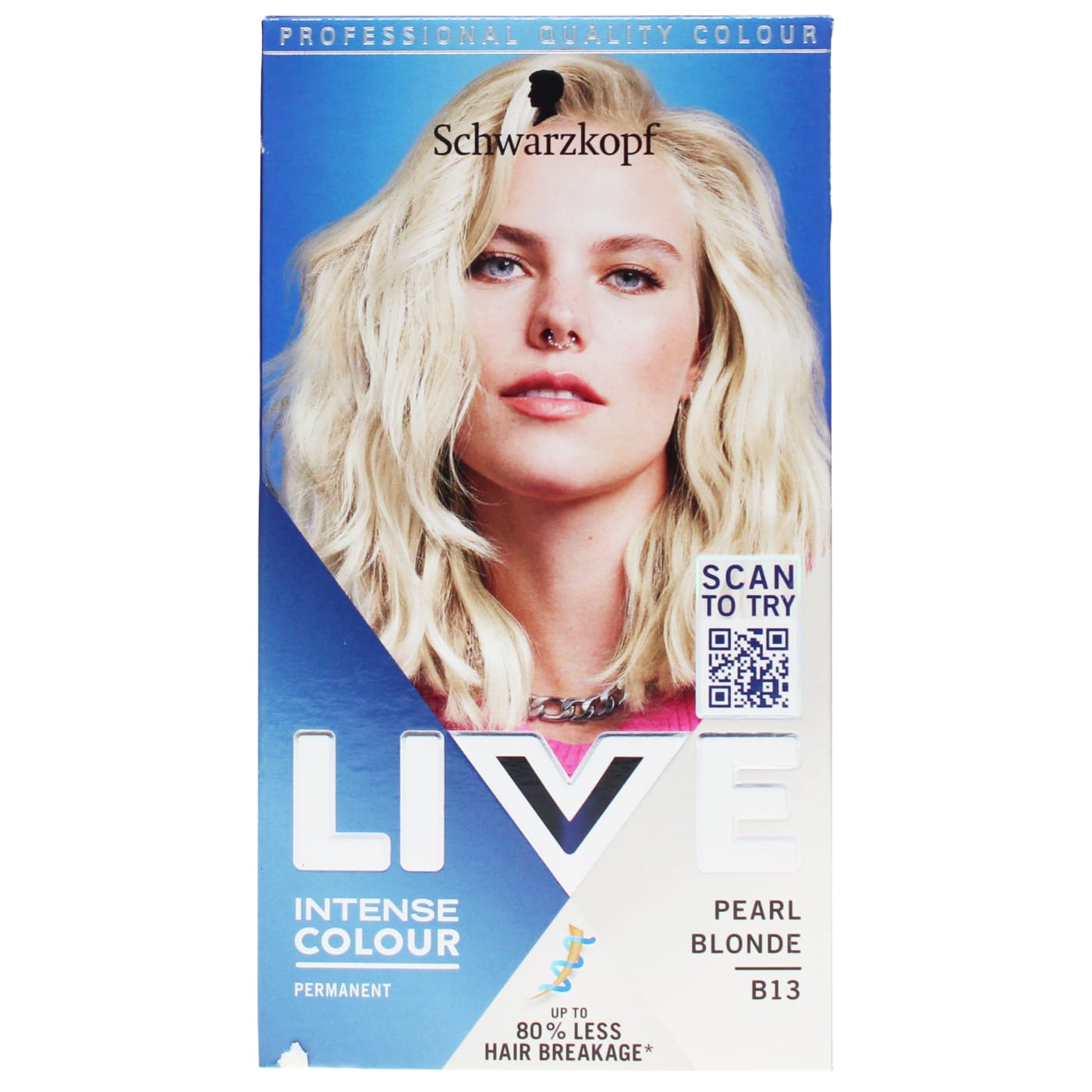 SCHWARZKOPF LIVE PERMANENT COLOUR HAIR DYE PEARL BLONDE B13
