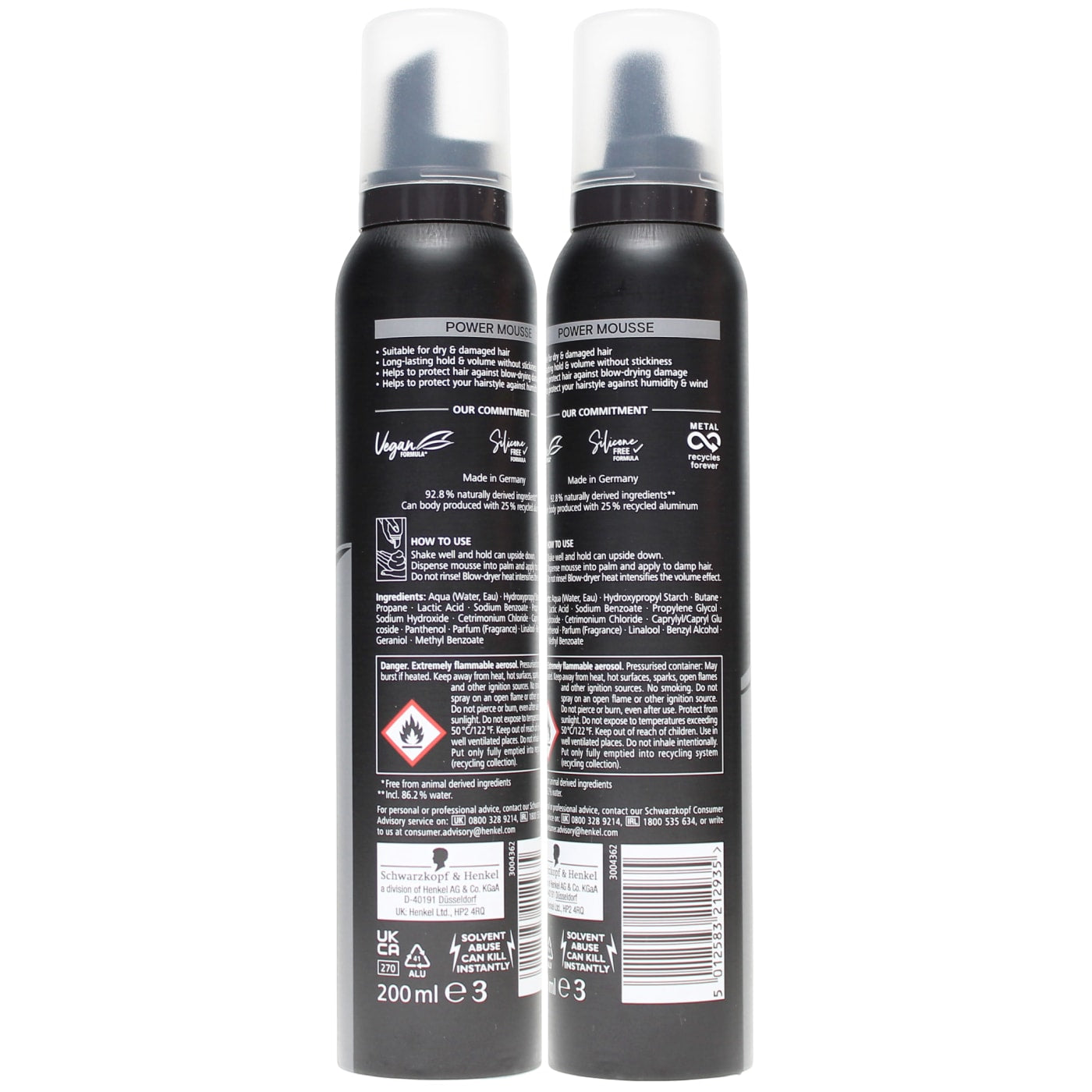 Schwarzkopf 200ml Power Mousse Cashmere-Like Suppleness