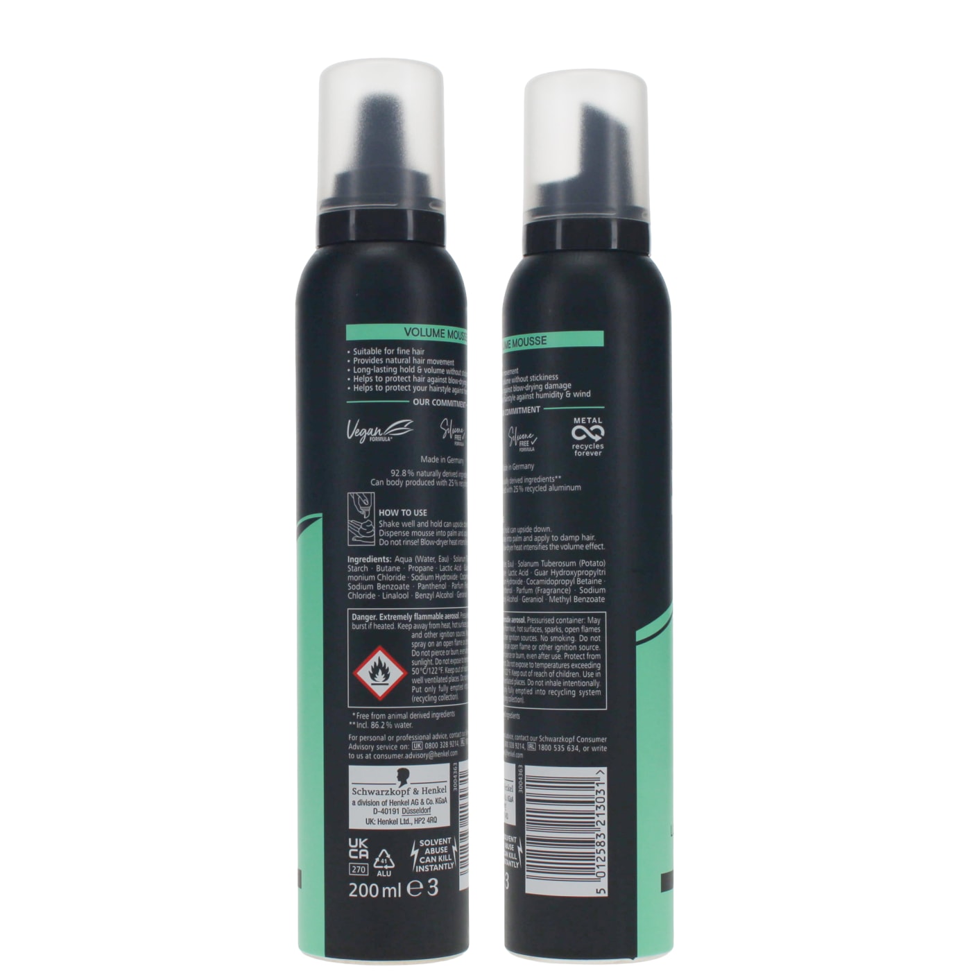SCHWARZKOPF 200ML VOLUME MOUSSE