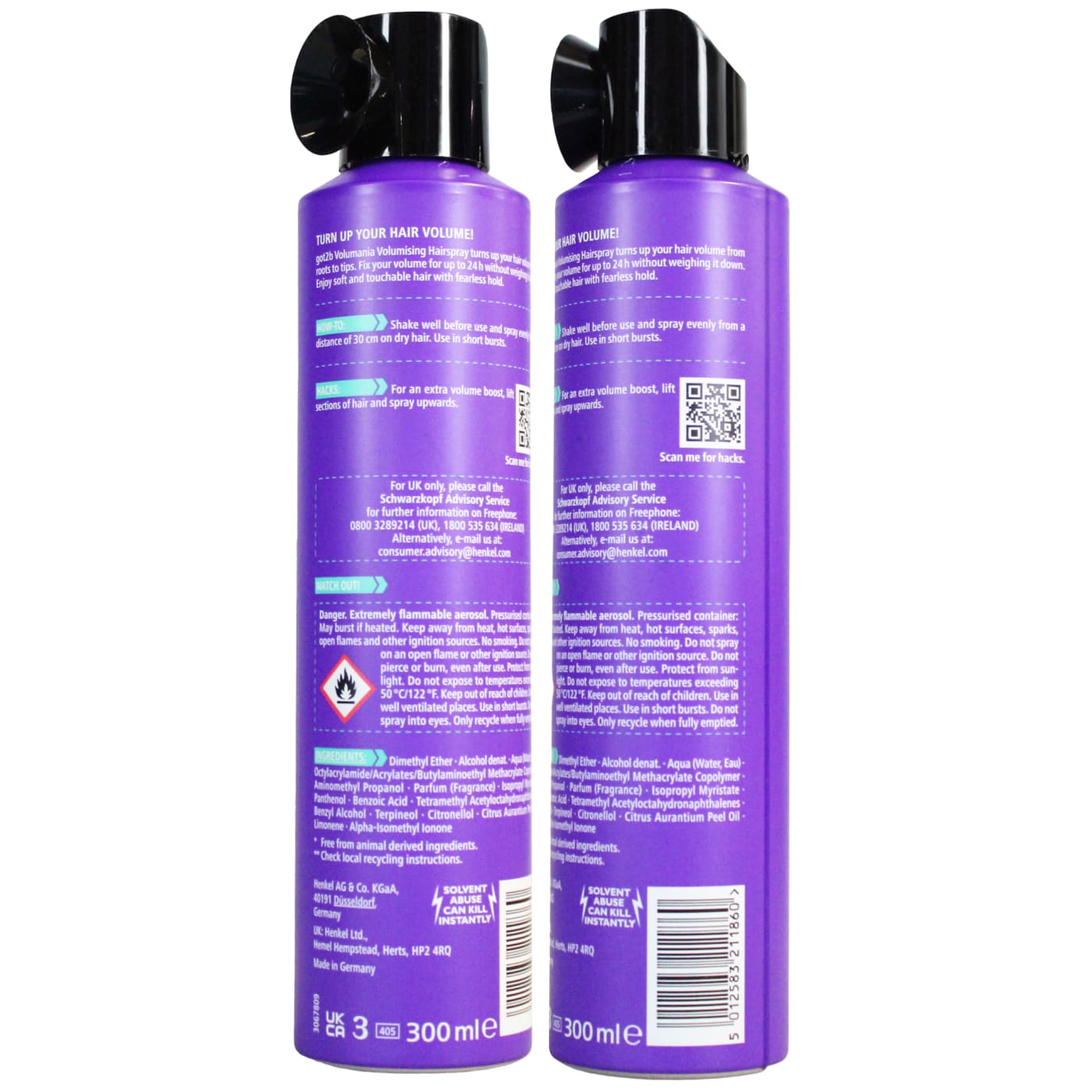 Schwarzkopf Got2b 300ml Hairspray Volumemania