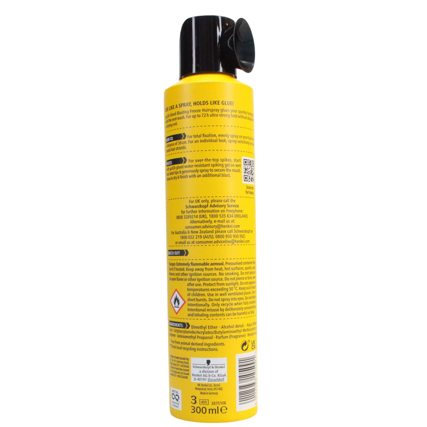SCHWARZKOPF GOT2B 300ML GLUED SPRAY