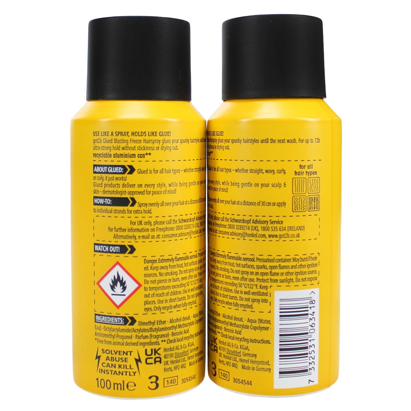 Schwarzkopf Got2b 100ml Blasting Freeze Spray