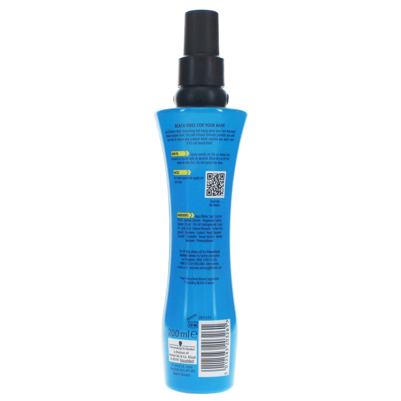 SCHWARZKOPF GOT2B 200ML BEACH SALT SPRAY