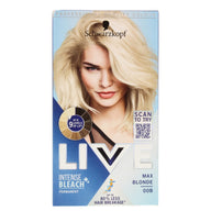 SCHWARZKOPF LIVE INTENSE LIGHTENER PERMANENT HAIR DYE MAX BLONDE 00B