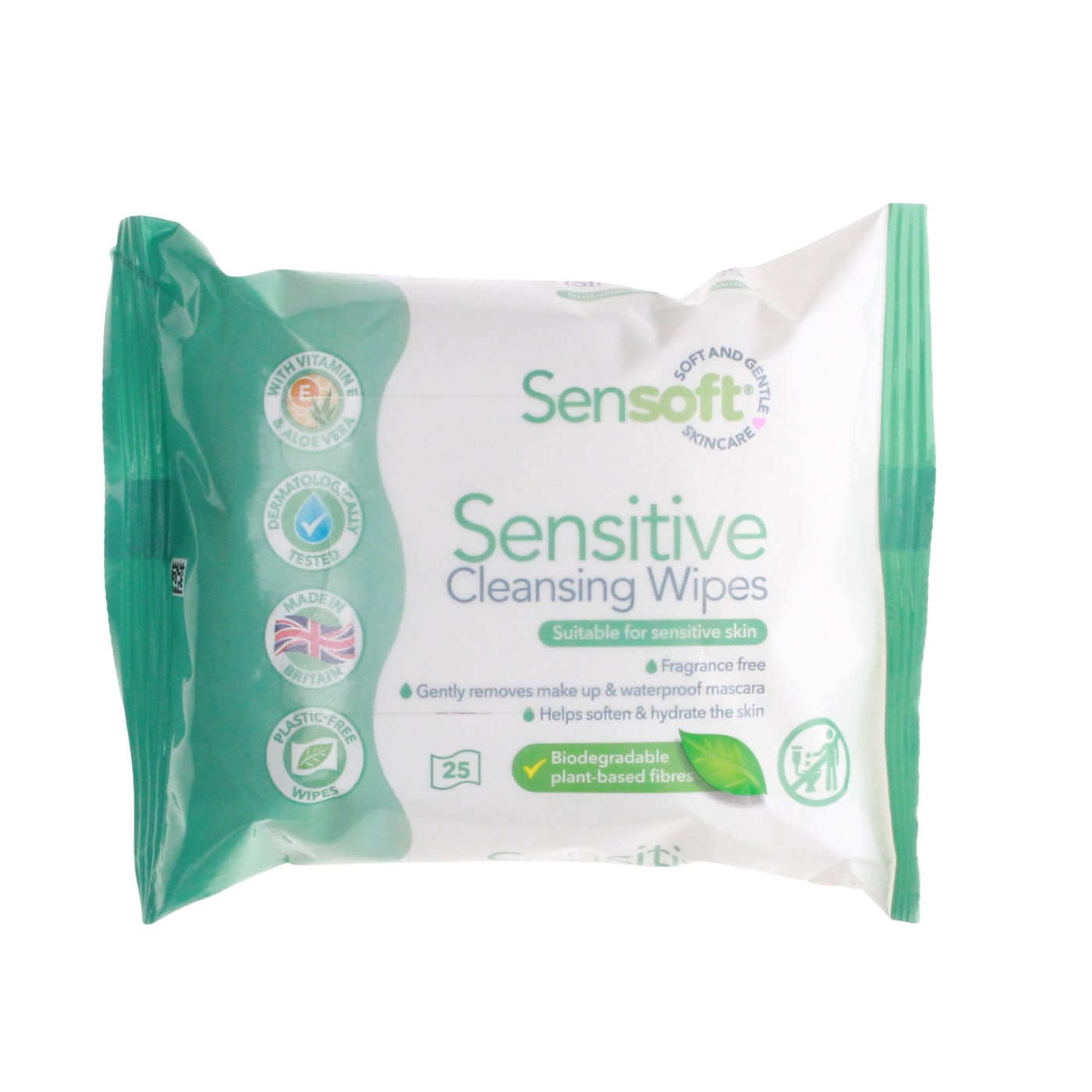SENSOFT FACIAL CLEANSING WIPE SENS 25'S
