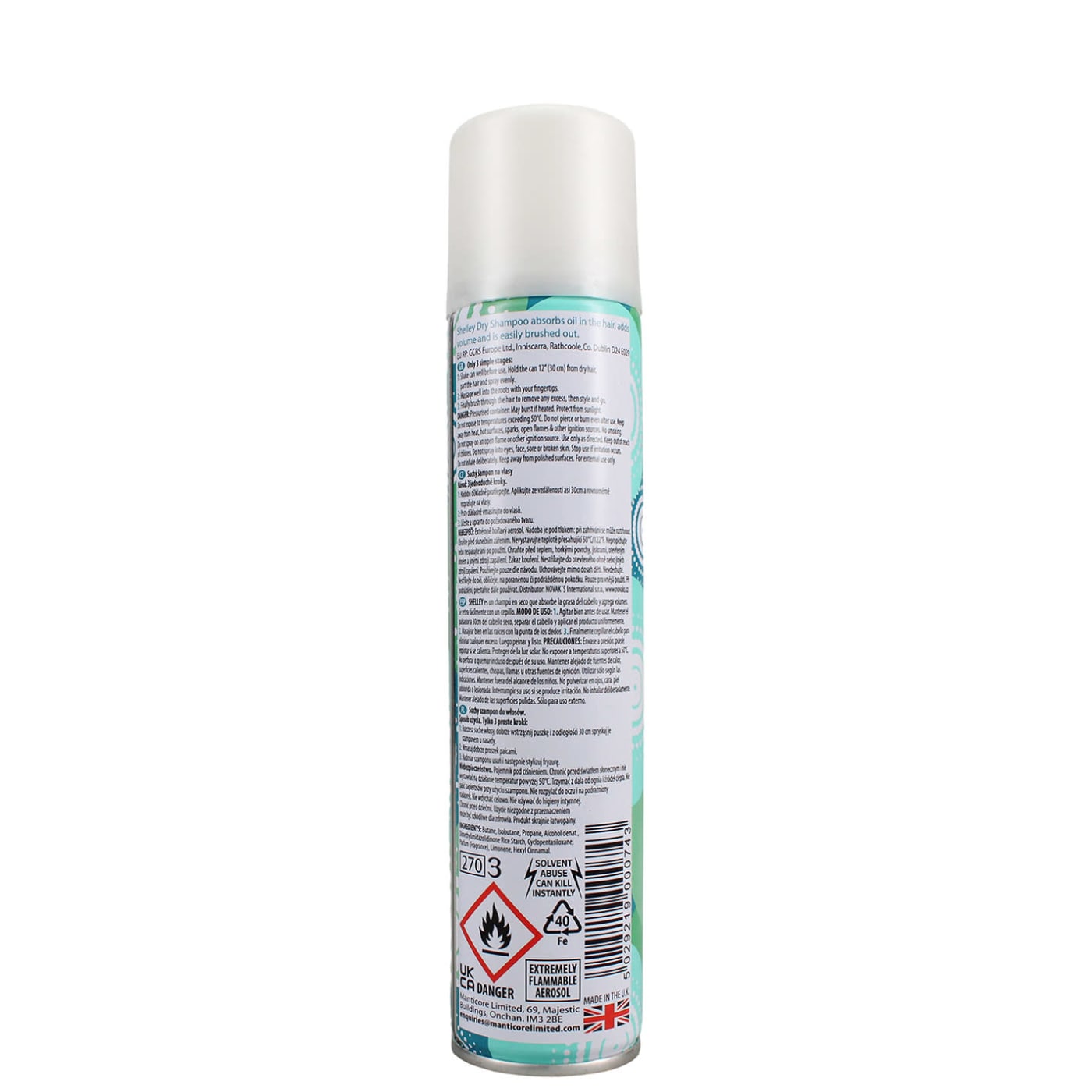SHELLEY 200ML DRY S/POO ORIGINAL 01/28