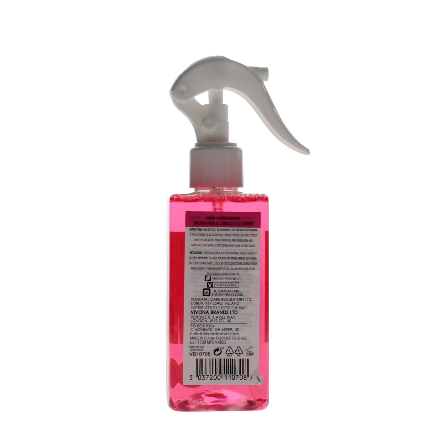 SUNDAY RAIN 200ML B/MIST PINK GRAPEFRUIT
