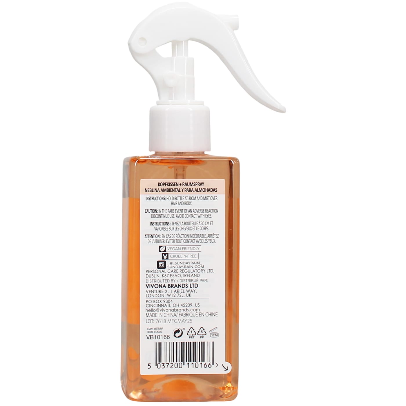 Sunday Rain 200ml Hair & Body Mist Mango & Coconut