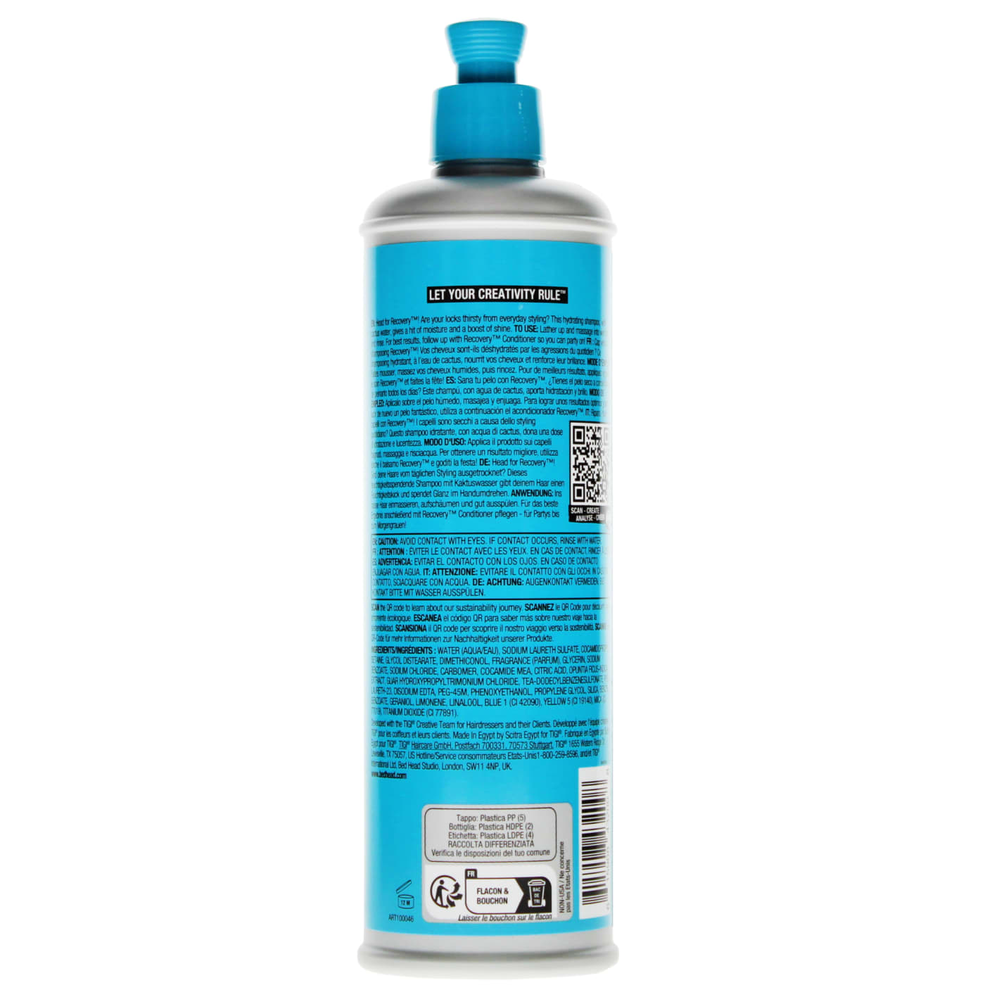 TIGI BED HEAD 400ML S/POO RECOVERY