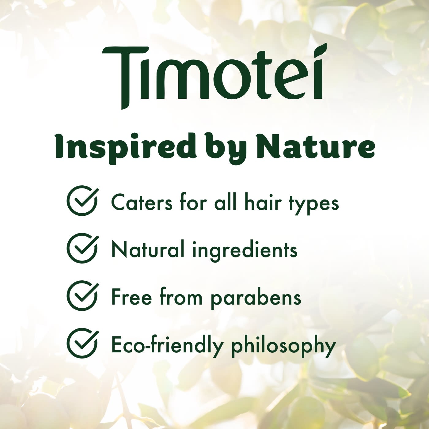TIMOTEI 300ML SHAMPOO PURIFYING GREEN TEA EXTRACT