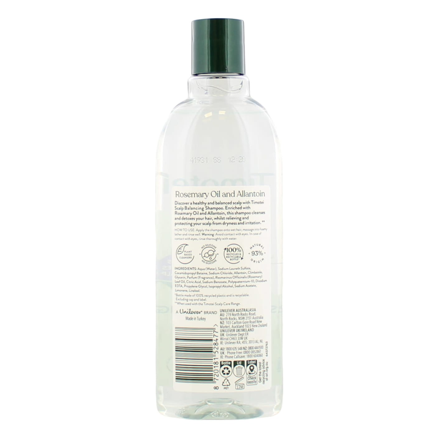 TIMOTEI 300ML S/POO SCALP ROSEMARY OIL