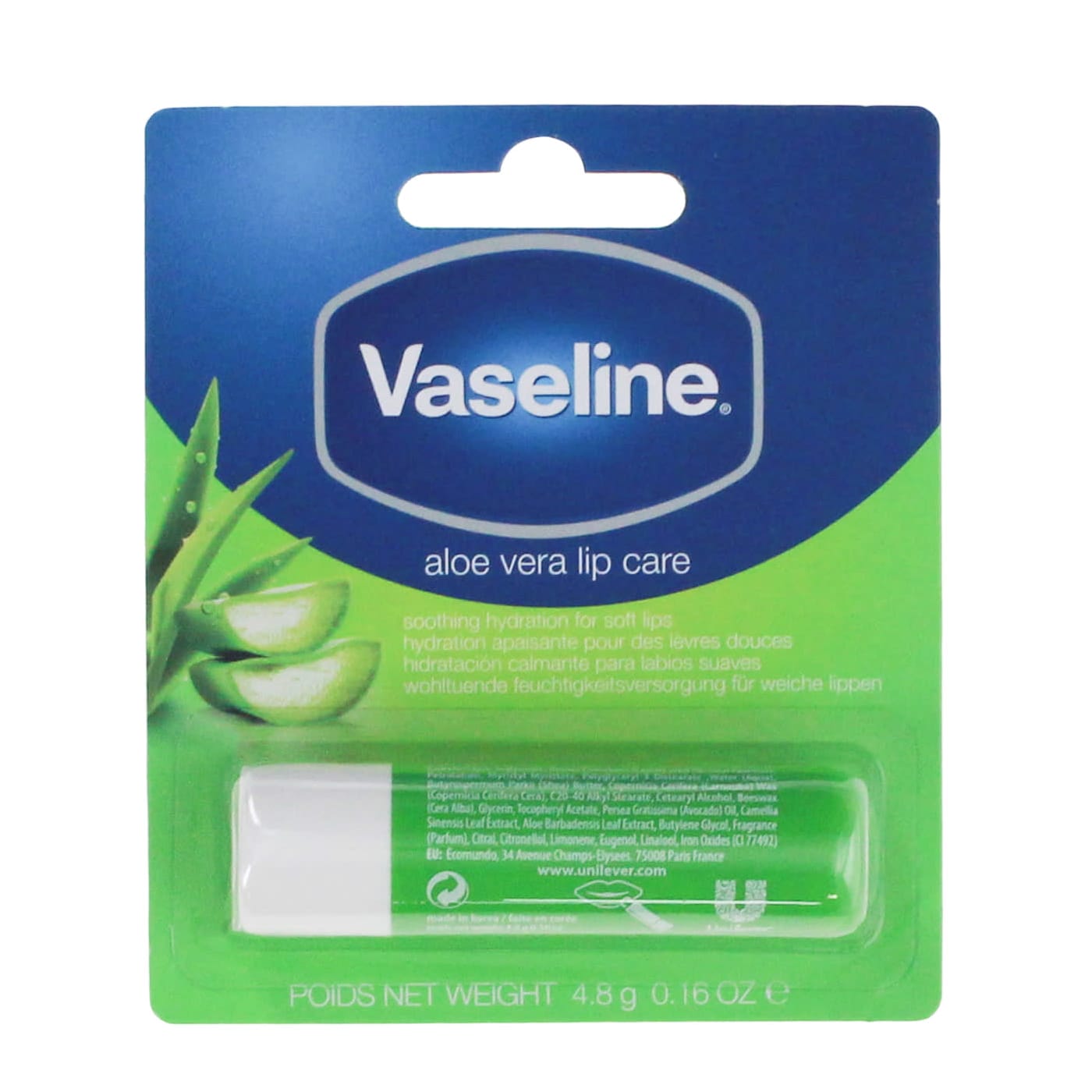 Vaseline 4.8g Lip Care Stick Aloe