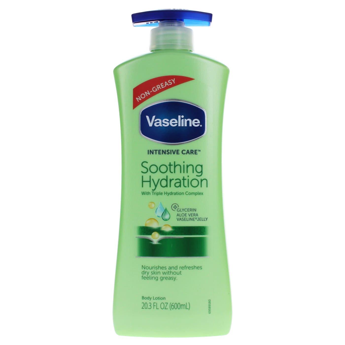 VASELINE 600ML B/LOTION SOOTHING PUMP