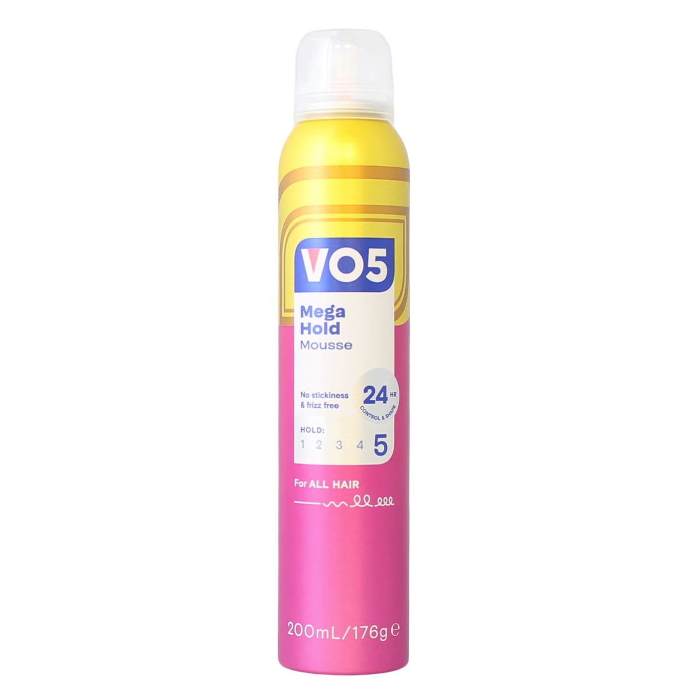 VO5 200ml Mousse Mega Hold (New Pack)