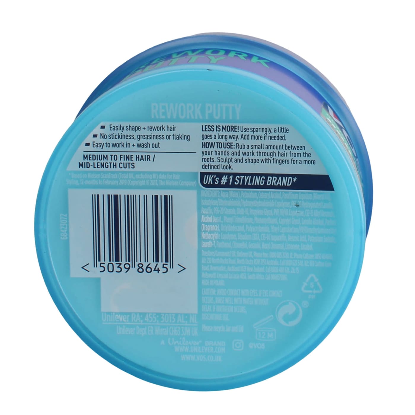 VO5 150ML PUTTY XTREME REWORK (NEW PK)