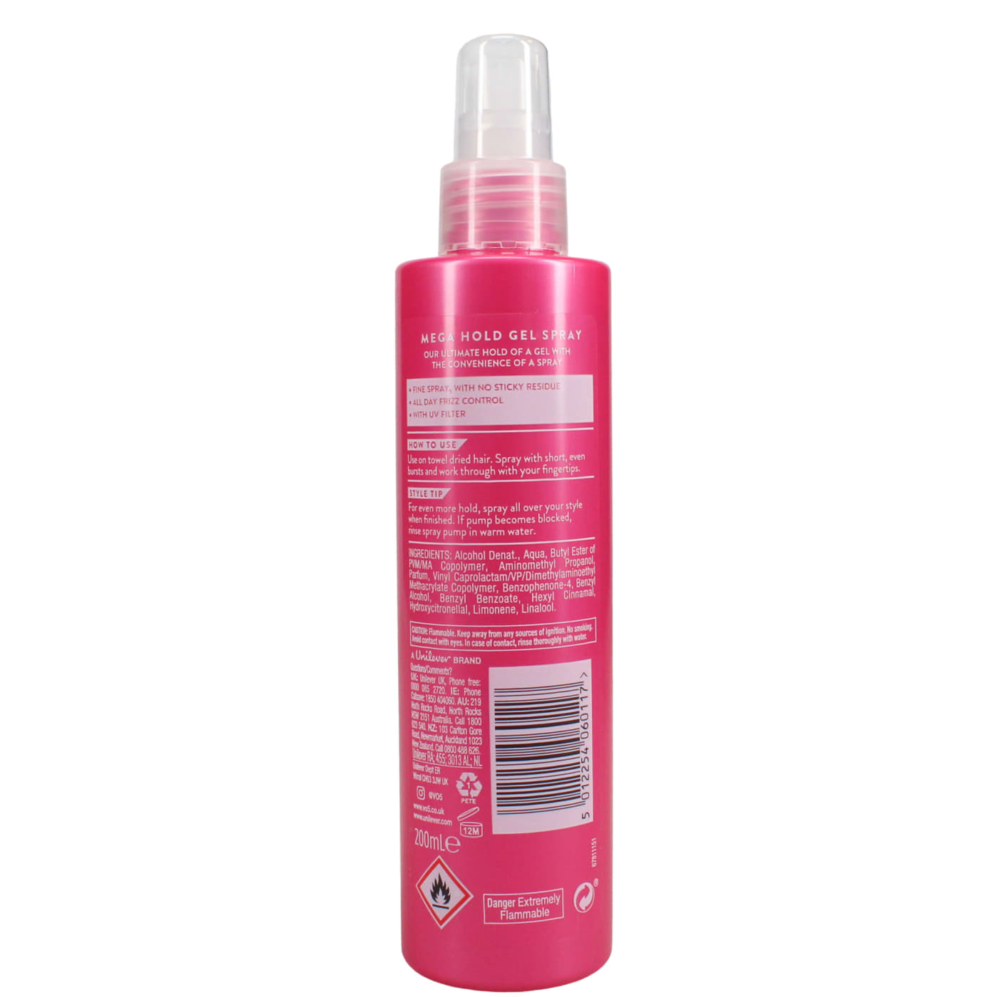 VO5 200ML GEL SPRAY MEGA HOLD