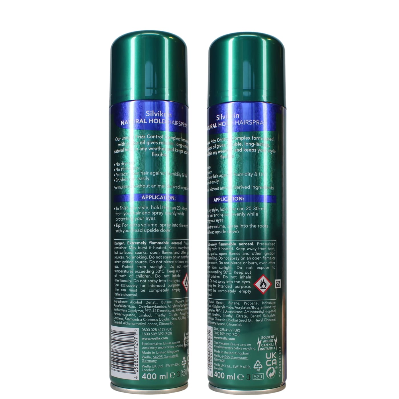 WELLA SILVIKRIN 400ML H/SPRAY NAT HOLD