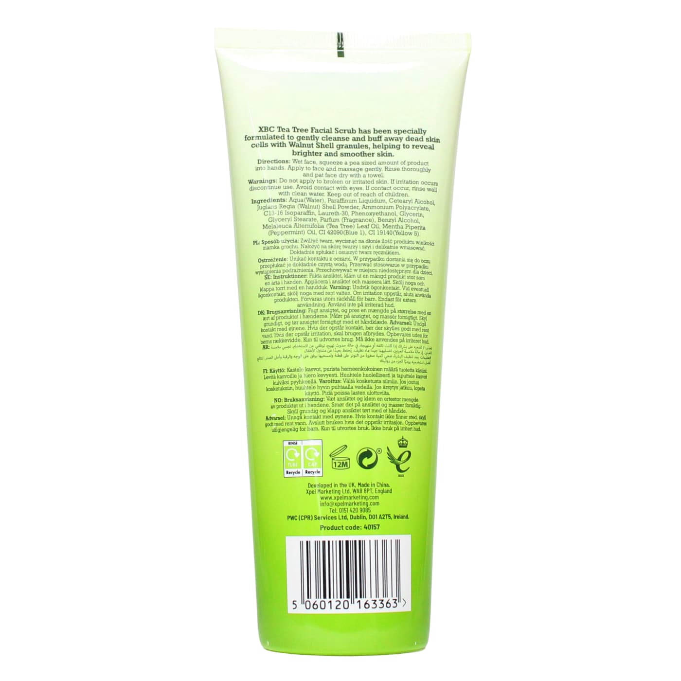 XBC 250ml Cleansing Facial Scrub Tea Tree