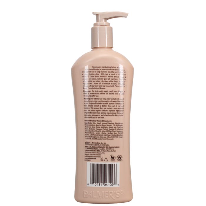 PALMER'S COCOA BUTTER FORMULA 400ML LOTION NATURAL BRONZE TANNING MOISTURIZER BODY & FACE
