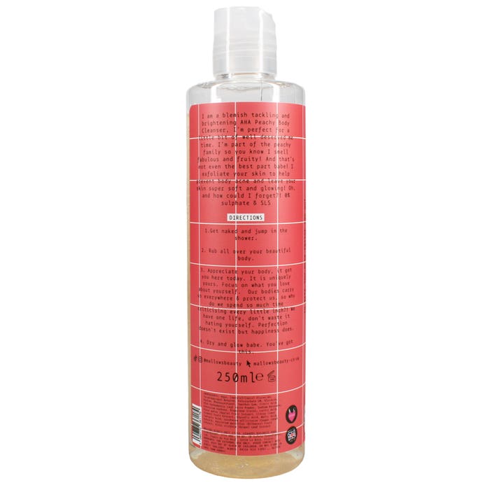 MALLOWS BEAUTY 250ML BODY CLEANSER PEACHY AHA