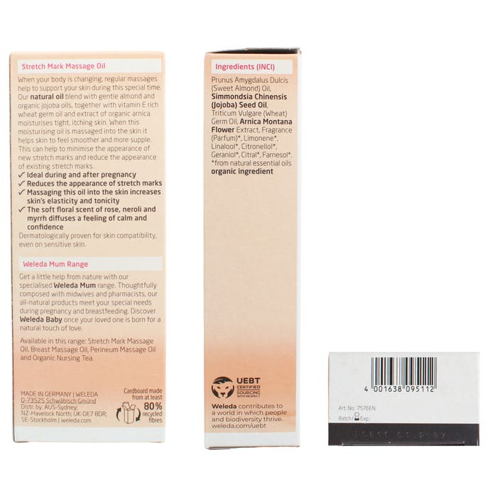 WELEDA 100ML STRETCH MARK MASSAGE OIL