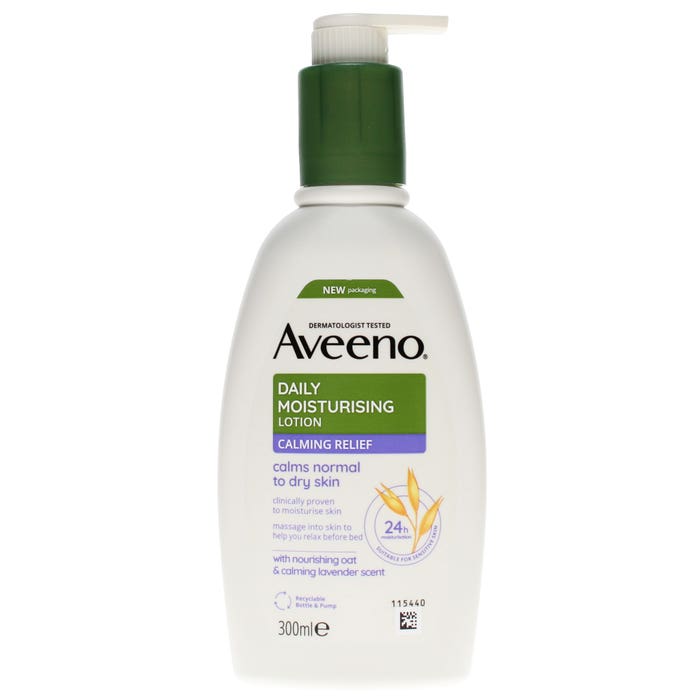 AVEENO DAILY MOISTURISING 300ML BODY LOTION CALMING RELIEF LAVENDER
