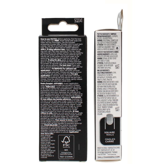 SALLY HANSEN SALON EFFECTS FALSE NAILS SQUARE WHAT A STAR