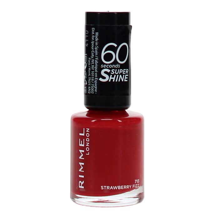RIMMEL 60 SECONDS 8ML NAIL POLISH STRAWBERRY FIZZ 713