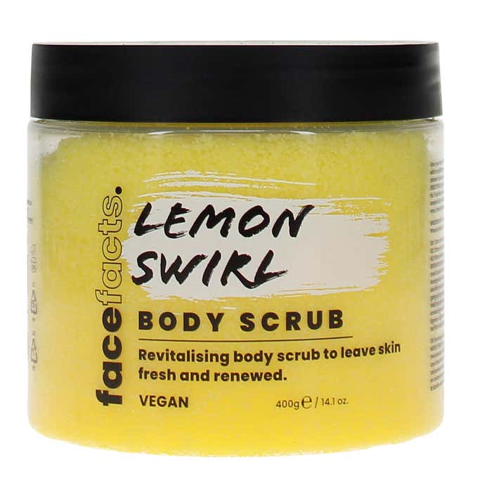 FACE FACTS 400G BODY SCRUB LEMON SWIRL