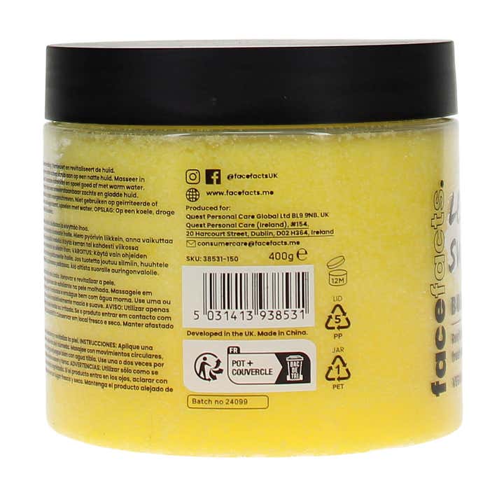 FACE FACTS 400G BODY SCRUB LEMON SWIRL